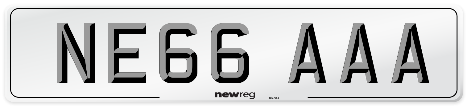 NE66 AAA Number Plate from New Reg